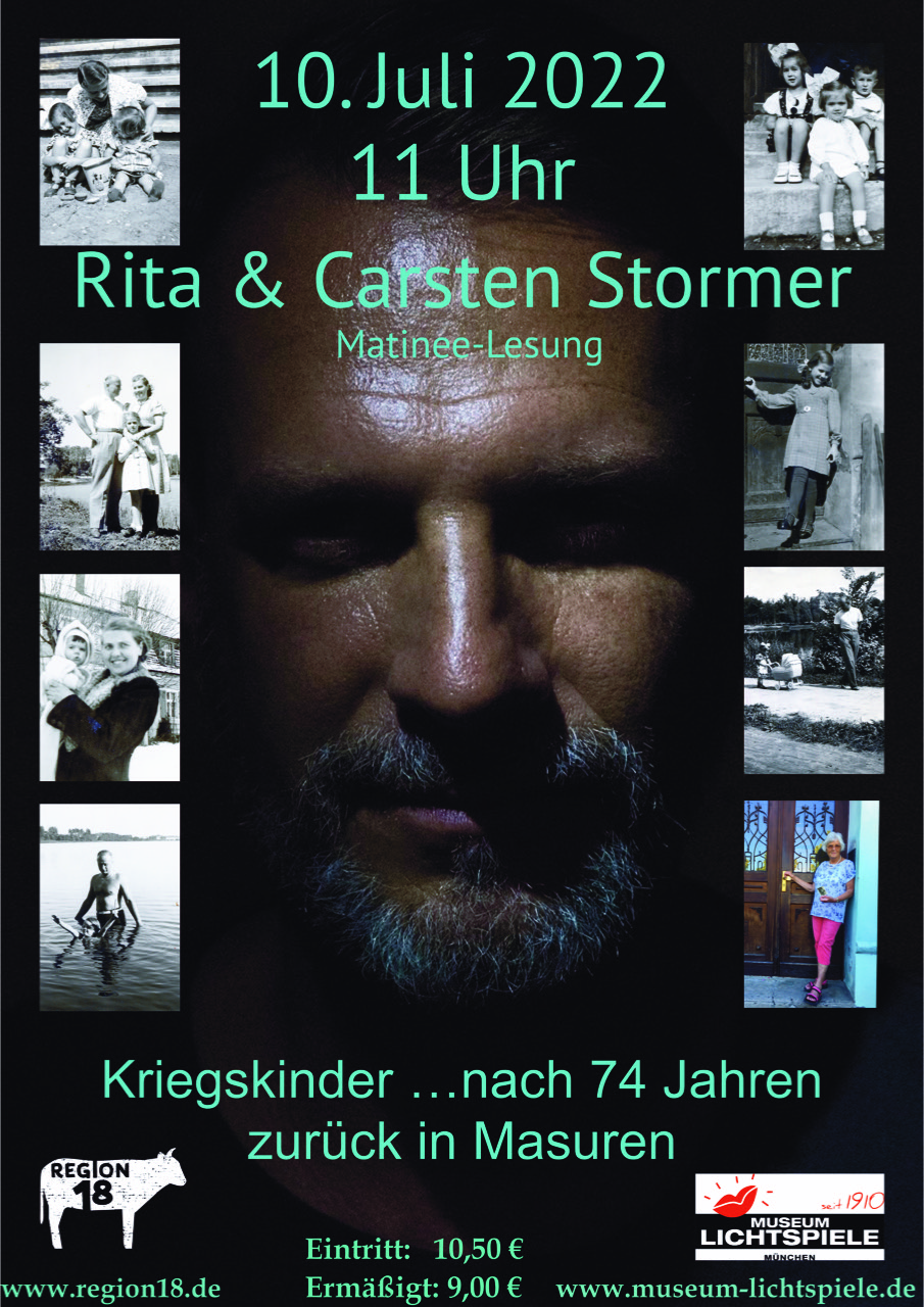 Read more about the article Kriegskinder – Rita & Carsten Stormer – am 10. Juli 2022, Museum Lichtspiele München