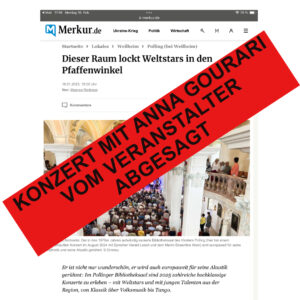 Mehr über den Artikel erfahren Münchner Merkur – Chopin-George-Sand-Abend mit Anna Gourari