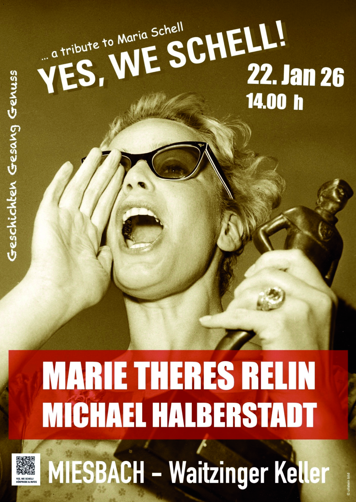 Mehr über den Artikel erfahren Yes, we schell – WAITZINGER KULTURKELLER – 22.01.2026, 14 Uhr