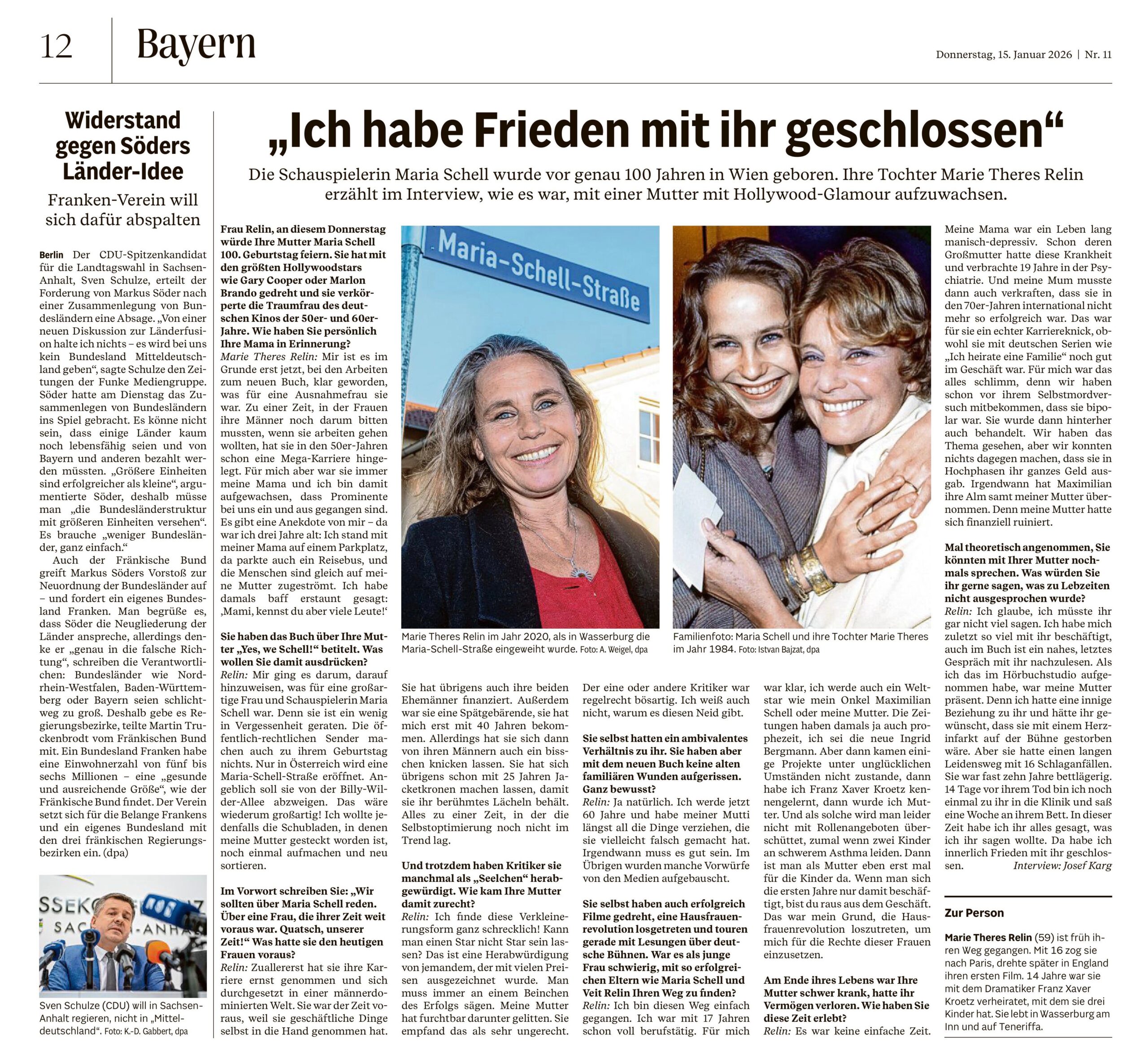 Du betrachtest gerade Augsburger Allgemeine – „Ich habe Frieden mit ihr geschlossen“