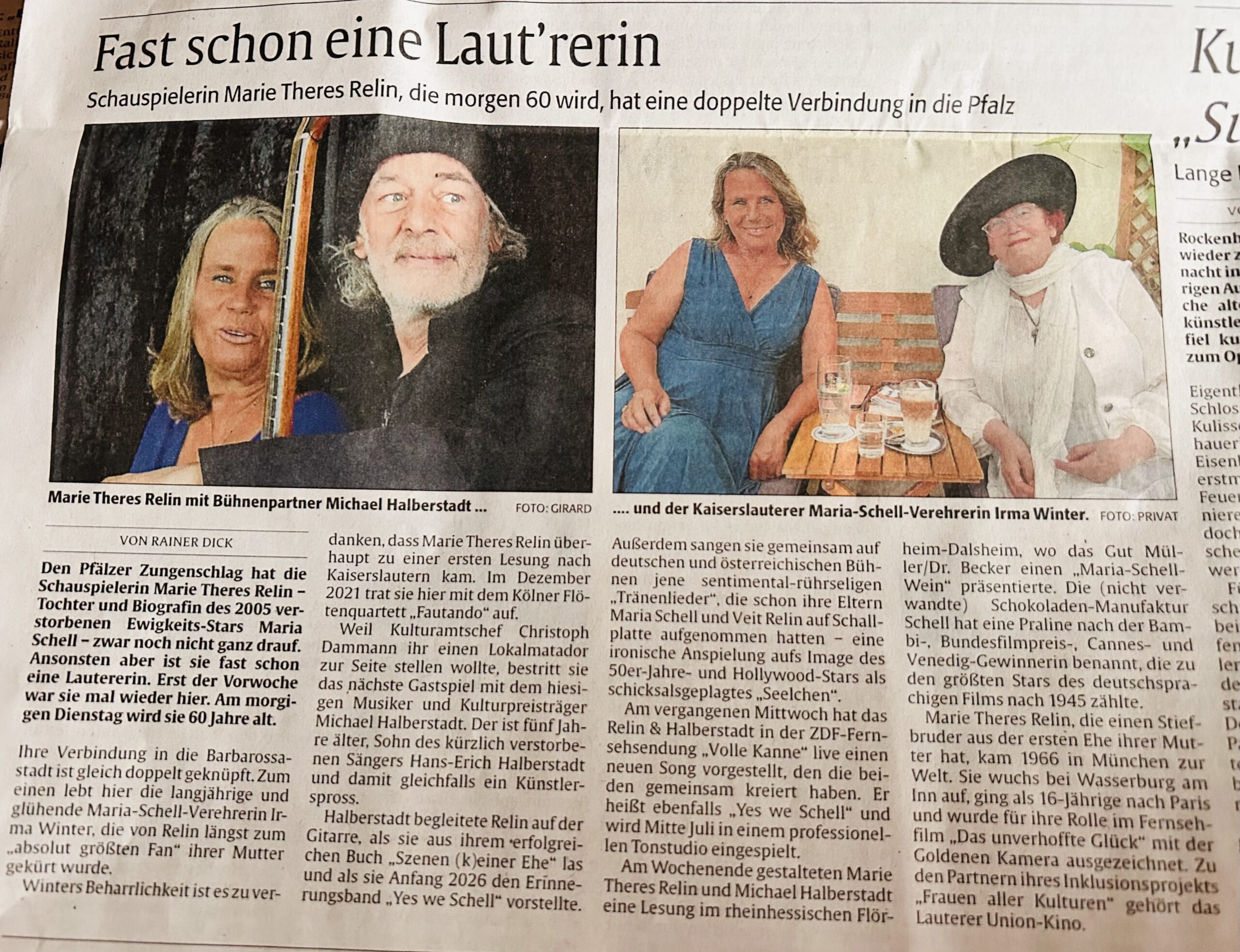 Du betrachtest gerade DIE RHEINPFALZ – Neues vom Duo Relin & Halberstadt