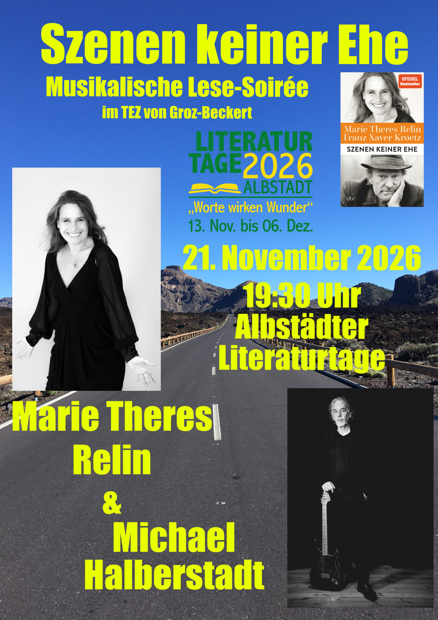 Mehr über den Artikel erfahren Literaturtage Albstadt – Szenen keiner Ehe, 21.11.2026 (Duo)